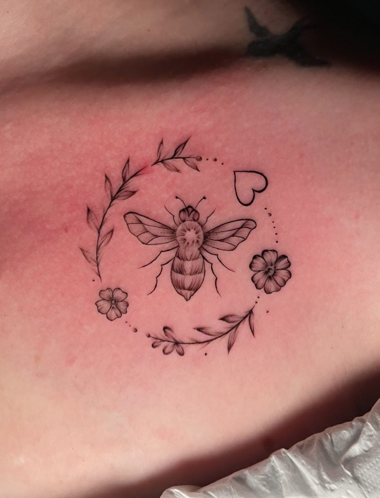 Professional black and grey tattoo with detailed shading in Hurghada, Egypt